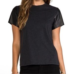 Vince Leather Black Sleeve